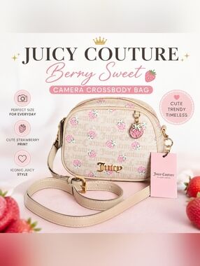 Juicy Couture Strawberry Crossbody 🍓 NWT | Y2K Mini Camera Bag | Cute Designer